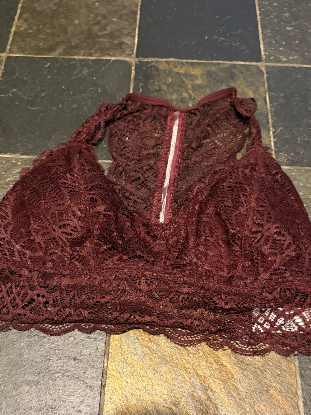 Maurices Lace Bralette in Burgundy